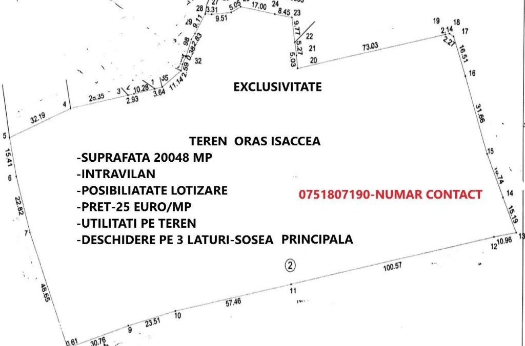 Teren intravilan localitatea ISACCEA