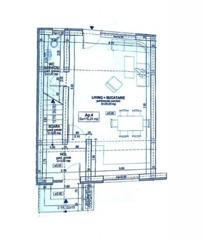 Apartament 3 camere, 110 mp, zona Cisnadie