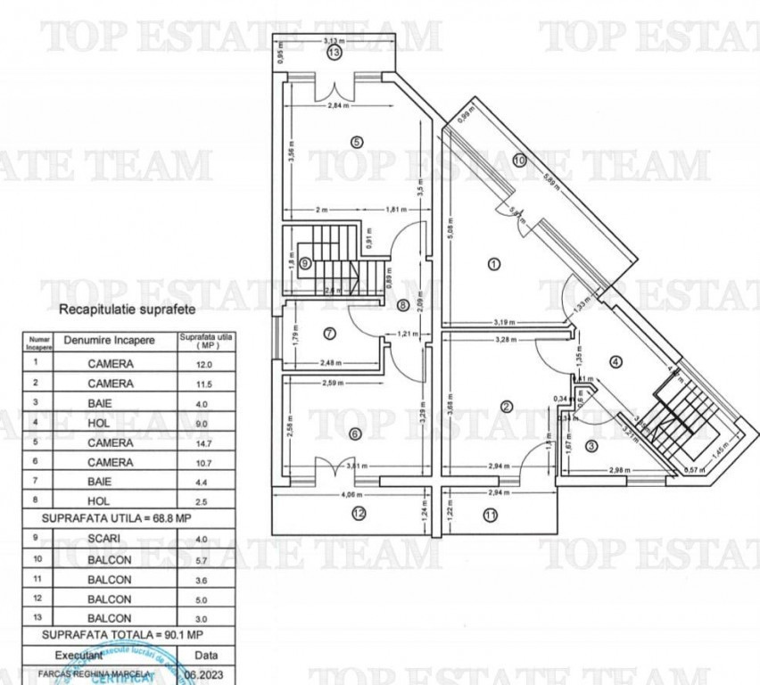 Casa Duplex modernista, 3 camere