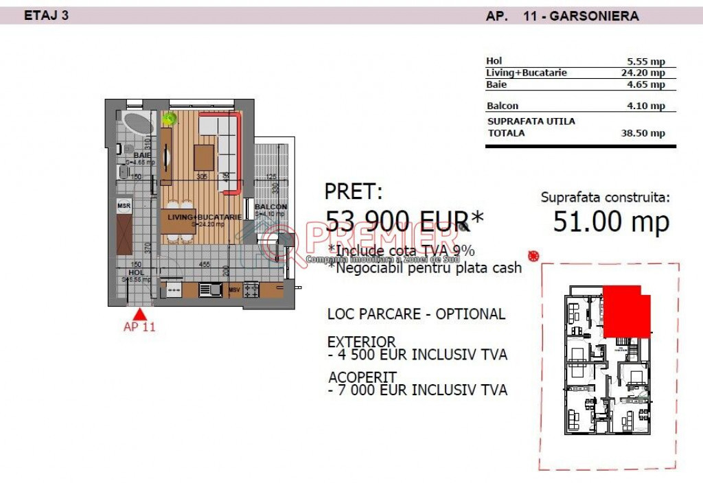 Aparatorii Patriei-garsoniera spatioasa