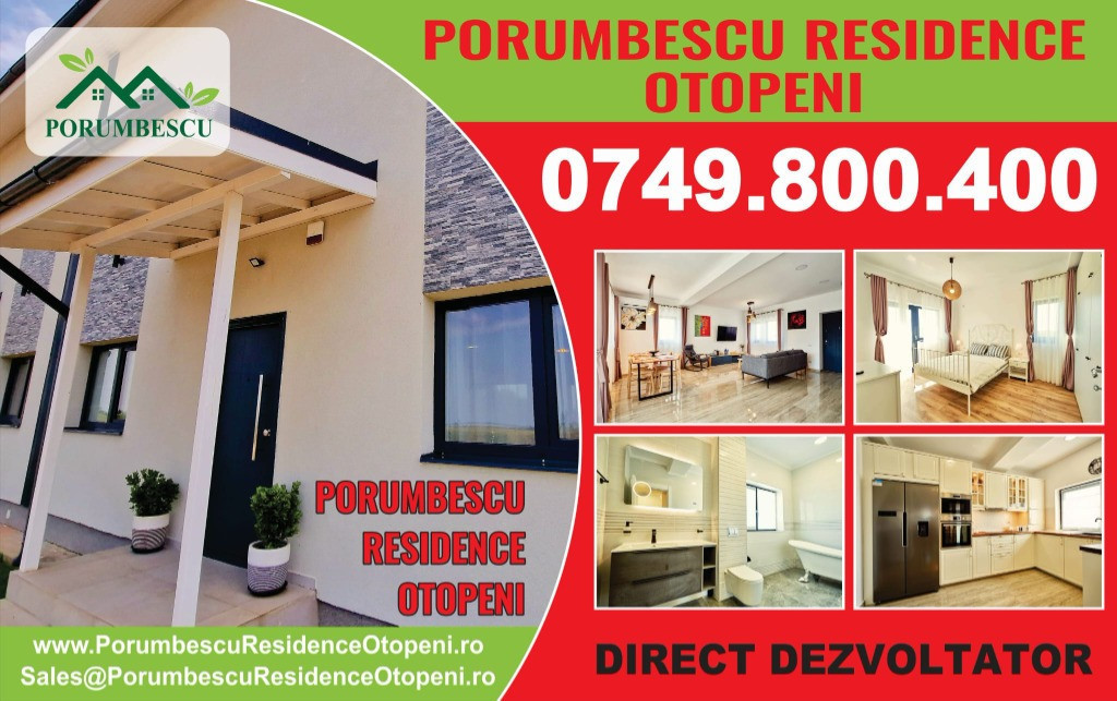 Porumbescu Residence Otopeni, vile 4 & 5 camere in Otopeni