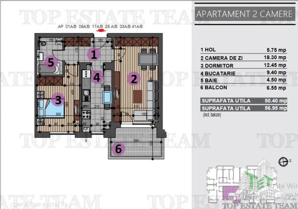 Apartament de 2 camere de in Berceni Grand Arena