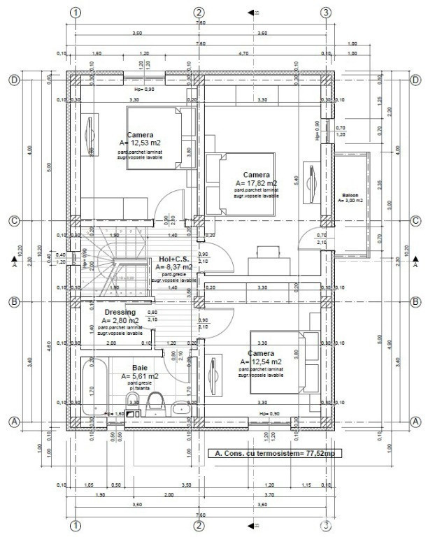 Casa singulara 6 camere, 240 mp, P+1+M, teren 400 mp