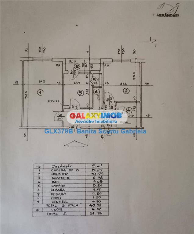 Apartament 2 cam decomandat, etaj 5 din 8 Zona Auchan