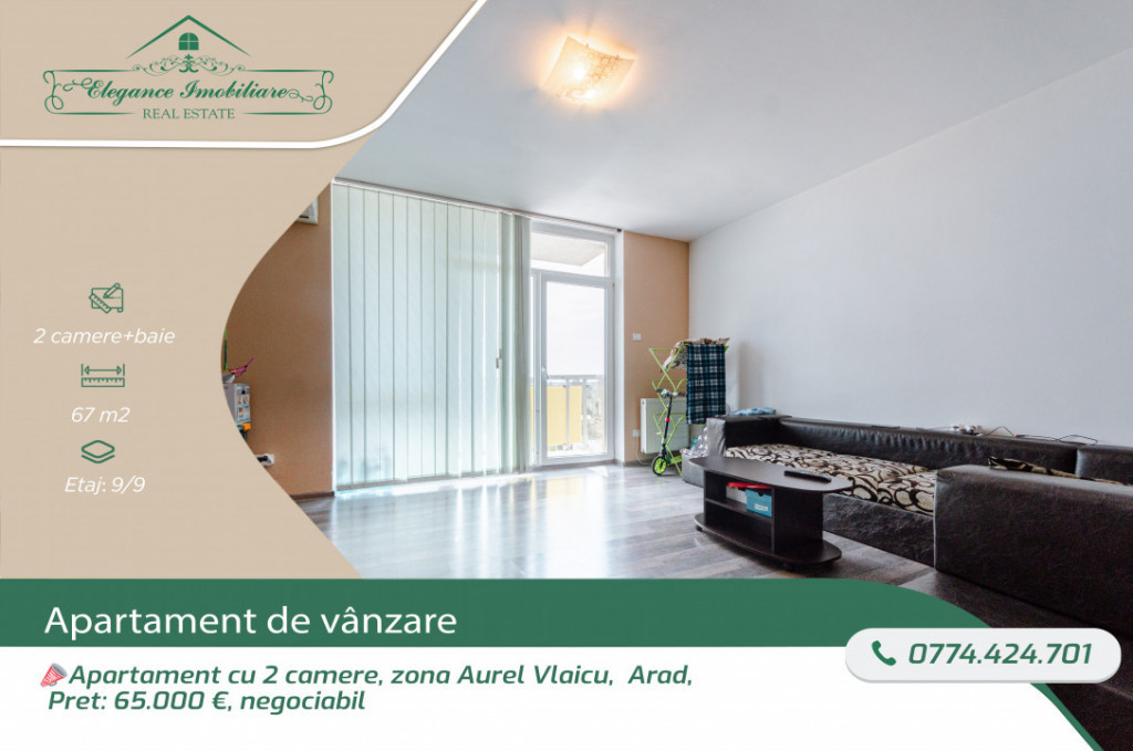 Apartament 2 camere cu centrala proprie, zona Aurel Vlaicu,