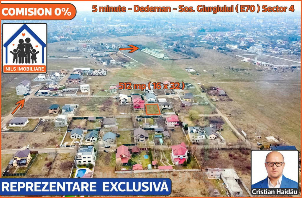 Teren | 512mp | Intravilan | Sos Giurgiului - S4 - Dedeman