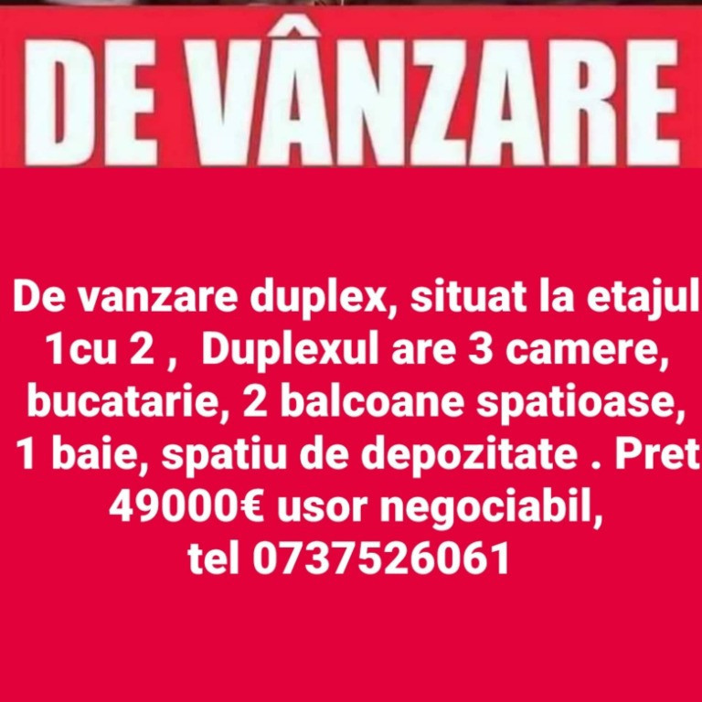 De vanzare duplex