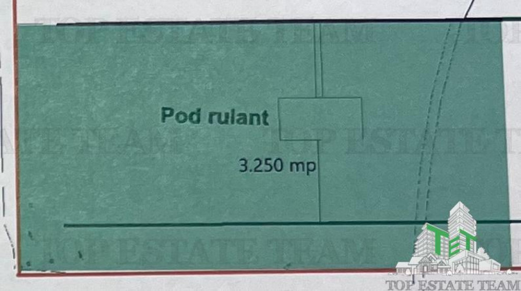 Teren stradal 3250mp de inchiriat pod rulant - Zona indust