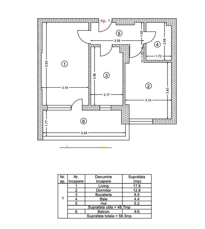 Apartament 2 cam. decomandat, finalizat, aproape metrou