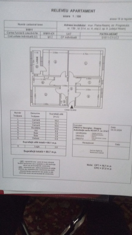 Apartament 3 camere Mărăței