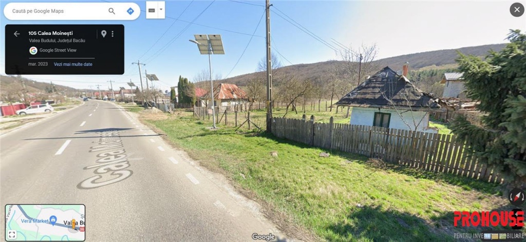 Valea Budului - stradal - casa veche teren 1.054mp