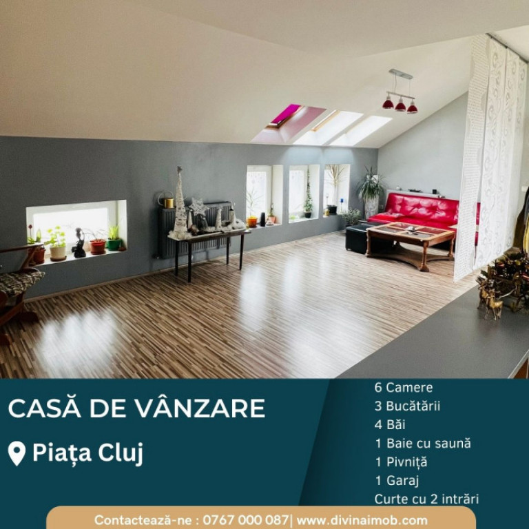 Casă Individuală, 6 camere, Piața Cluj, Curte, Garaj