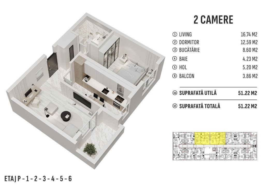 Apartament decomandat cu Balcon - Comision 0%