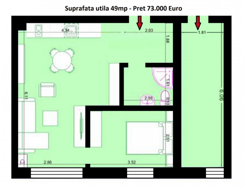 B-dul. Mamaia Lake View – 2 camere finisat total COMISION