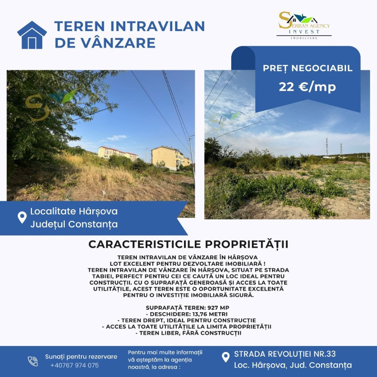 Teren Intravilan - Oportunitate excelentă pentru construcție