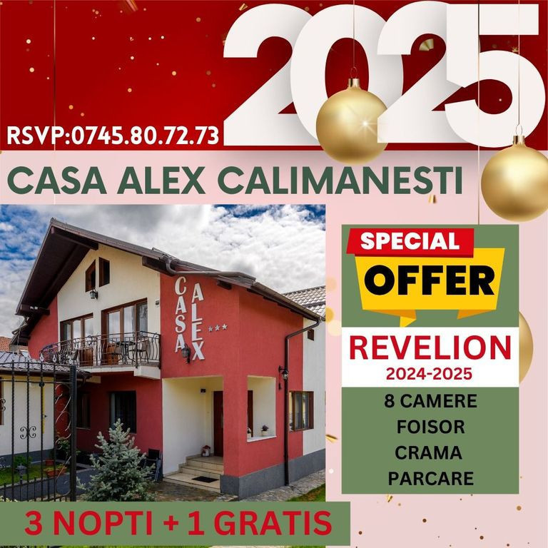 Cazare | Casa De inchiriat - Craciun si Revelion - 8 camere