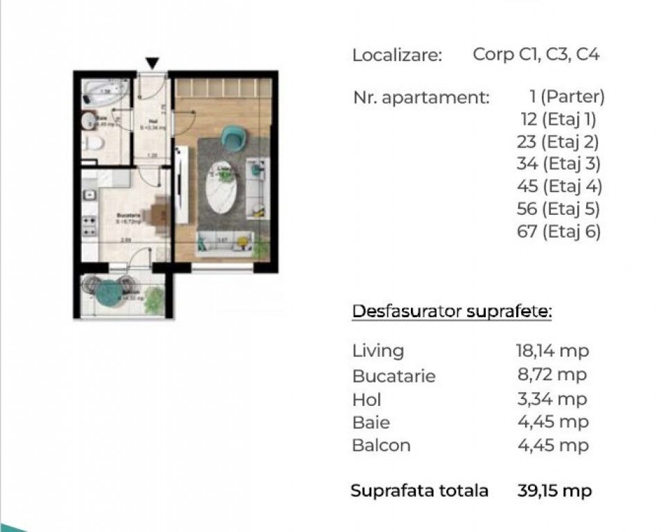 PROMO - Garsoniera - Metrou Berceni