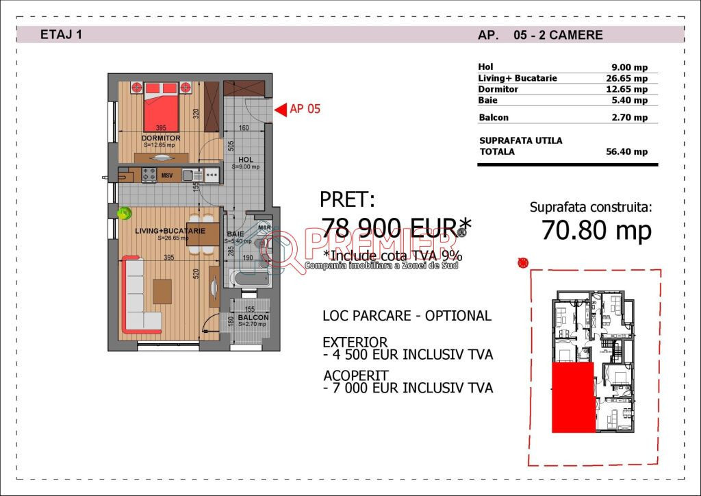 Aparatorii Patriei - apartament 2 camere