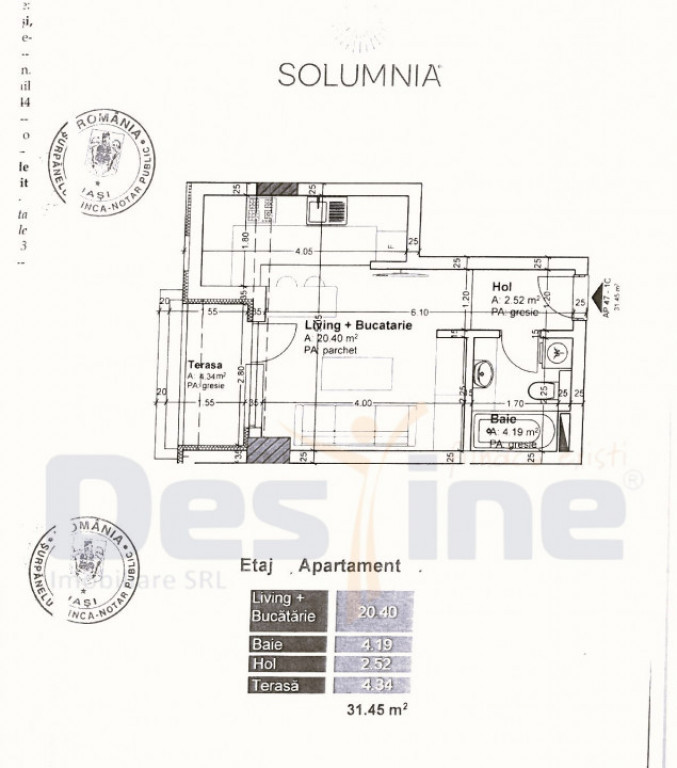 Apartament 1 cameră BLOC NOU 31 MP ETAJ INTERMEDIAR - Tăt?