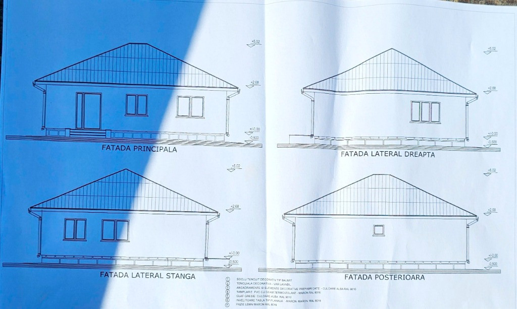 Casa la rosu si teren 500 mp, Dumbrava Rosie