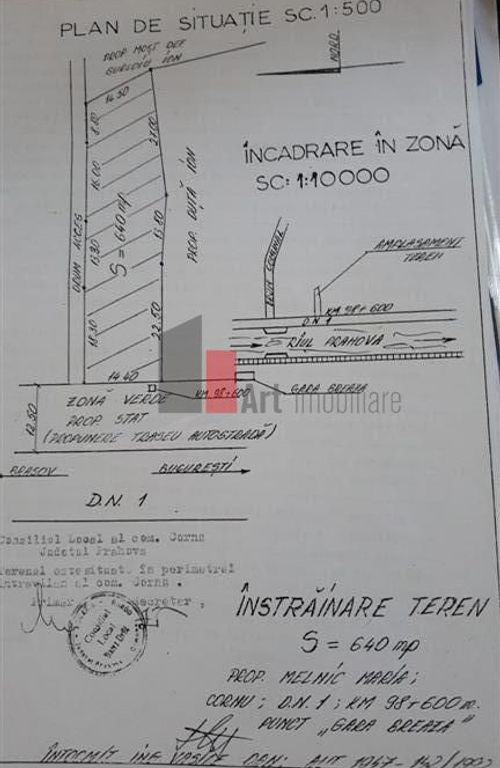 Teren de vanzare Breaza Cornu iesire la DN 1