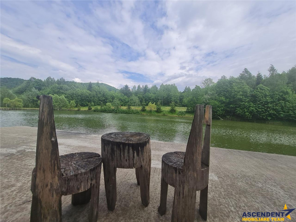 FILM! Oaza paradisiaca cu lac, vedere catre Bucegi, Glajerie