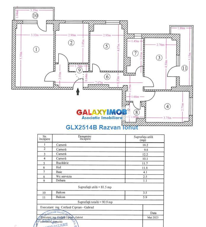 Apartament 4 camere Costin Georgian centrala !! comision 0