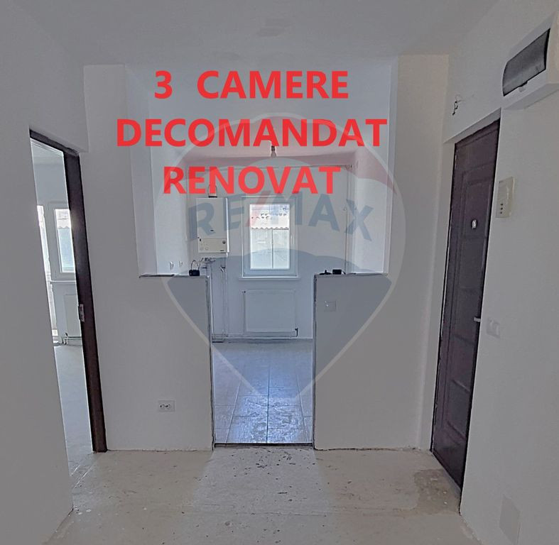 Apartament 3 camere decomandat, renovat, disponibil imediat