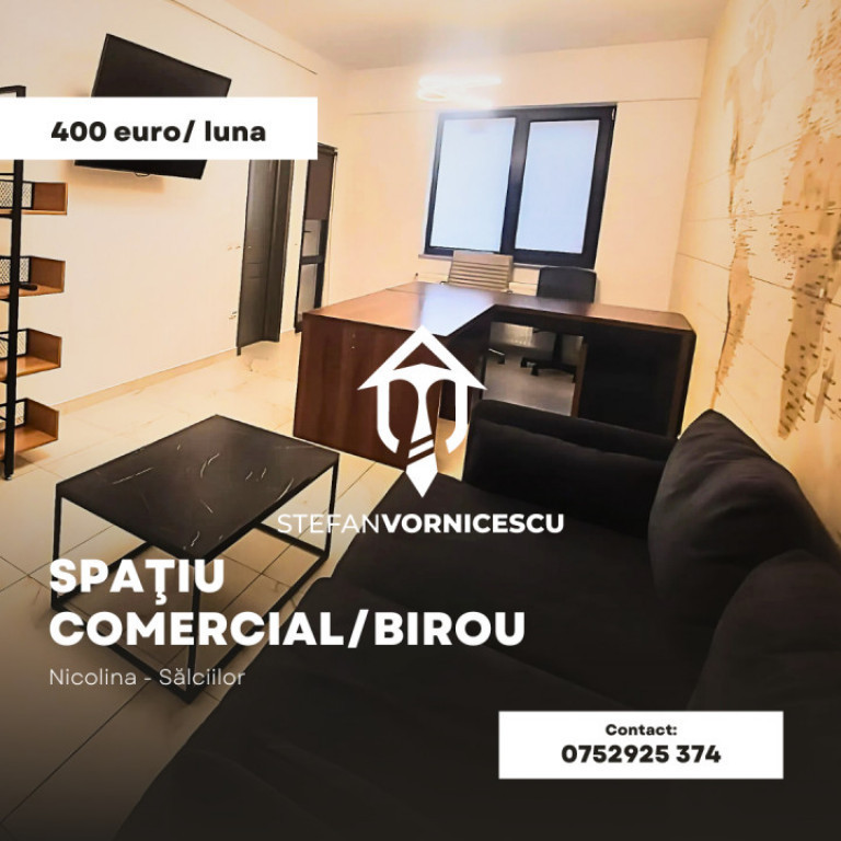 Se închiriază: Spaţiu birou 40 mp - Concept Sălciilor