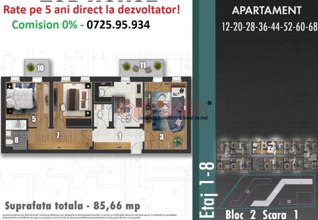 Metalurgiei Berceni Parc Arghezi - 3 camere cu rate pe 5