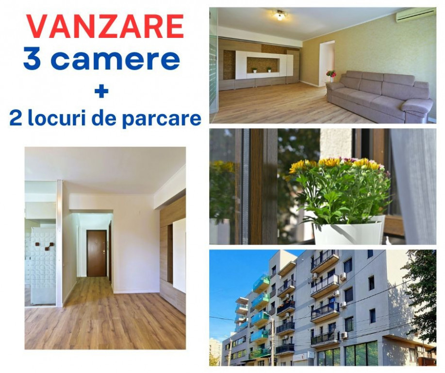 Apartament 3 camere + 2 parcari Vitan Mall Alba Iulia Central Dudesti