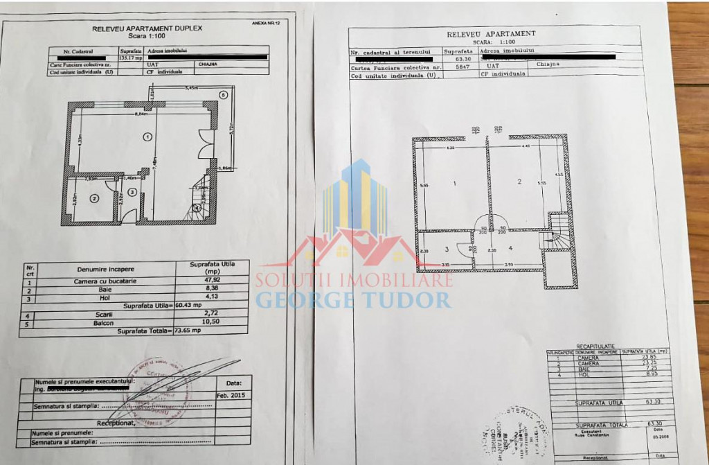 Ap. 3 camere de tip DUPLEX