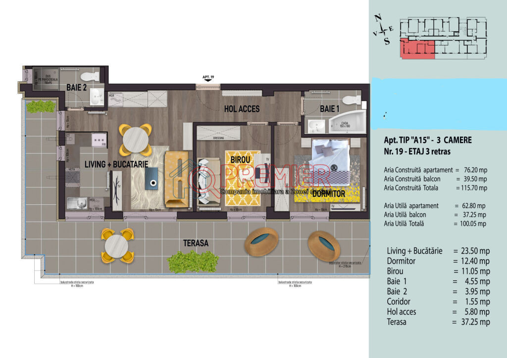 Soseaua Oltenitei Apartament 3 camere spatios Nou Splaiul