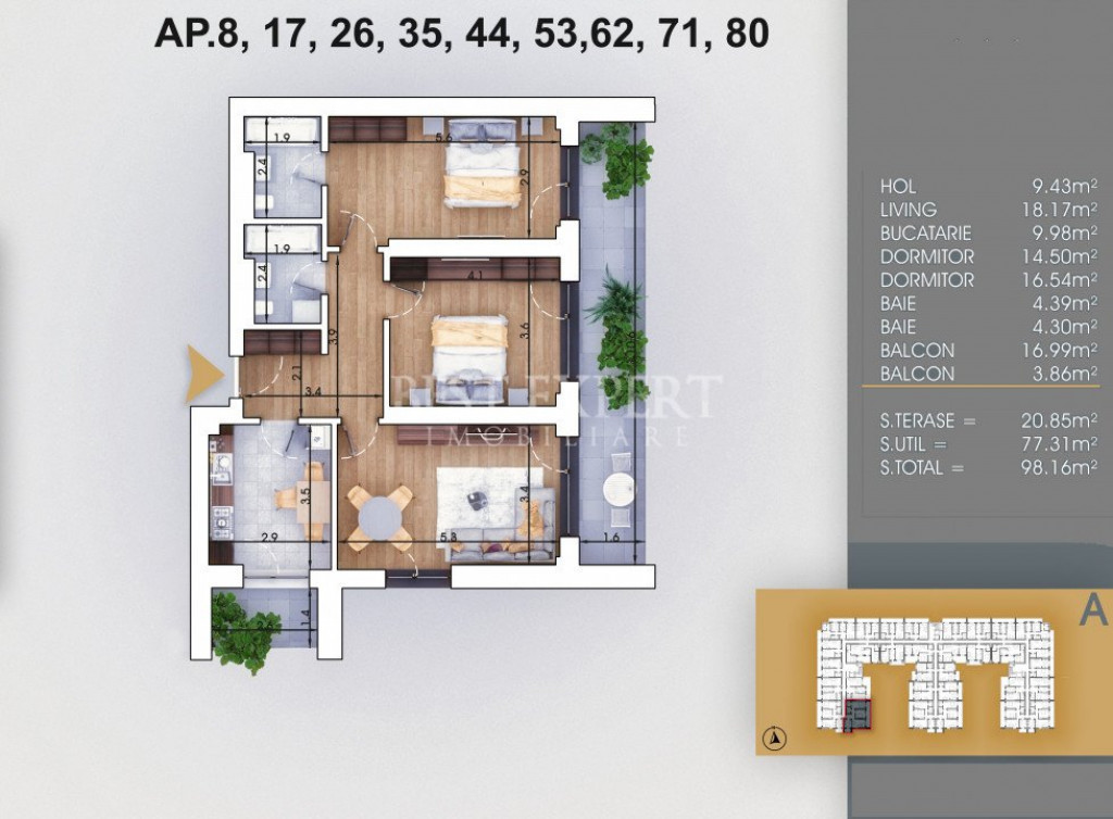 3 camere Direct Dezvoltator Acces Rapid Metrou/Credit Ipotec