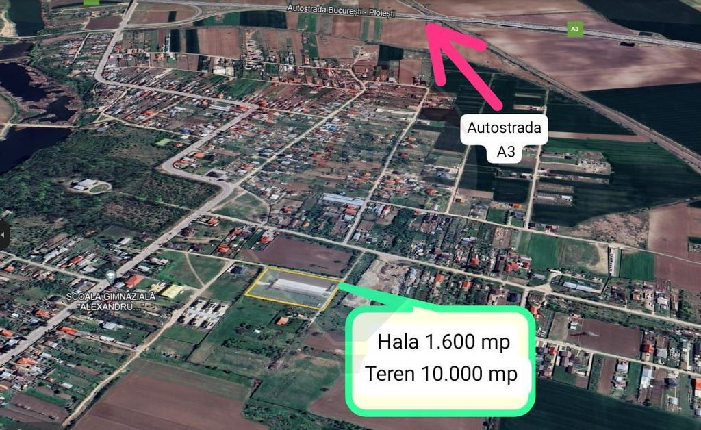 Hala 1.762 mp + Teren 10.000 mp de vanzare Caciulati/Ilfov