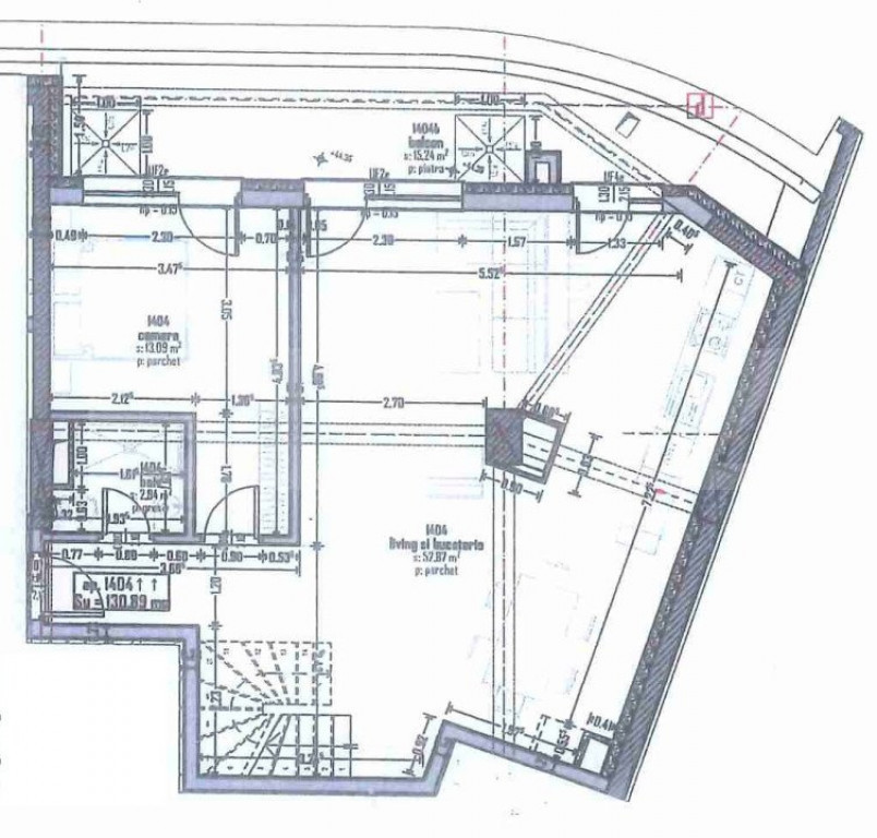 Penthouse pe 3 nivele, 131mp, priveliste deosebita, zona Fru