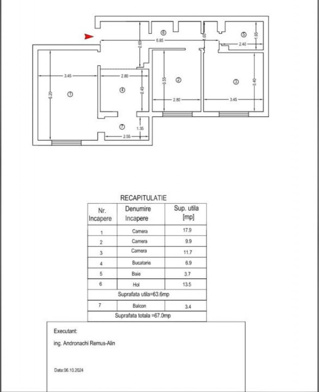 Apartament de 3 camere