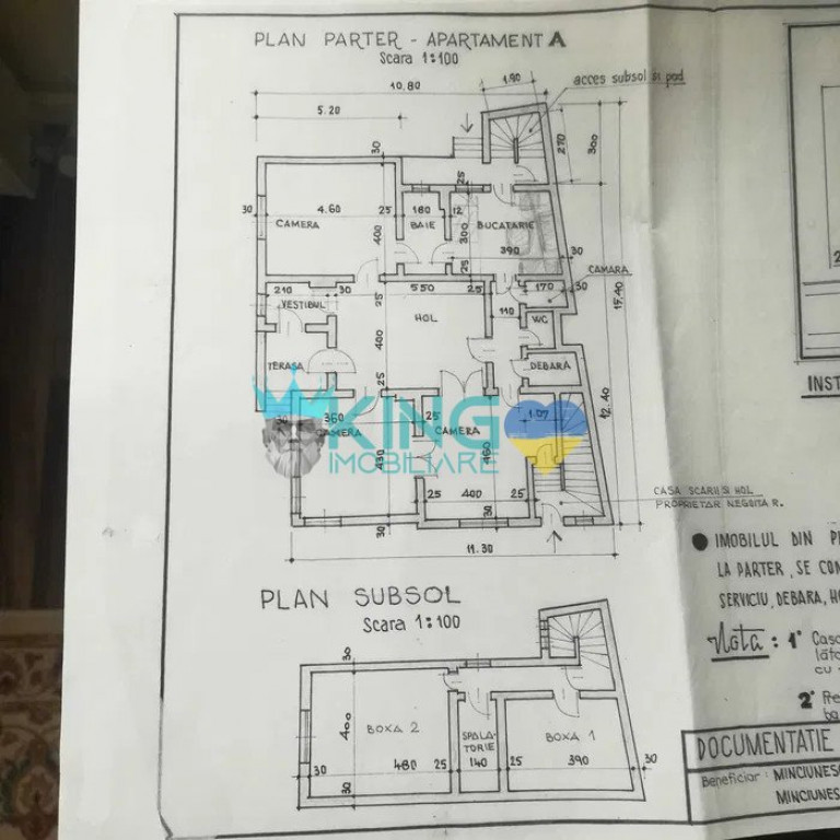 Central | Se Vinde Parterul Unei Vile | 4 Camere | Pivnita |