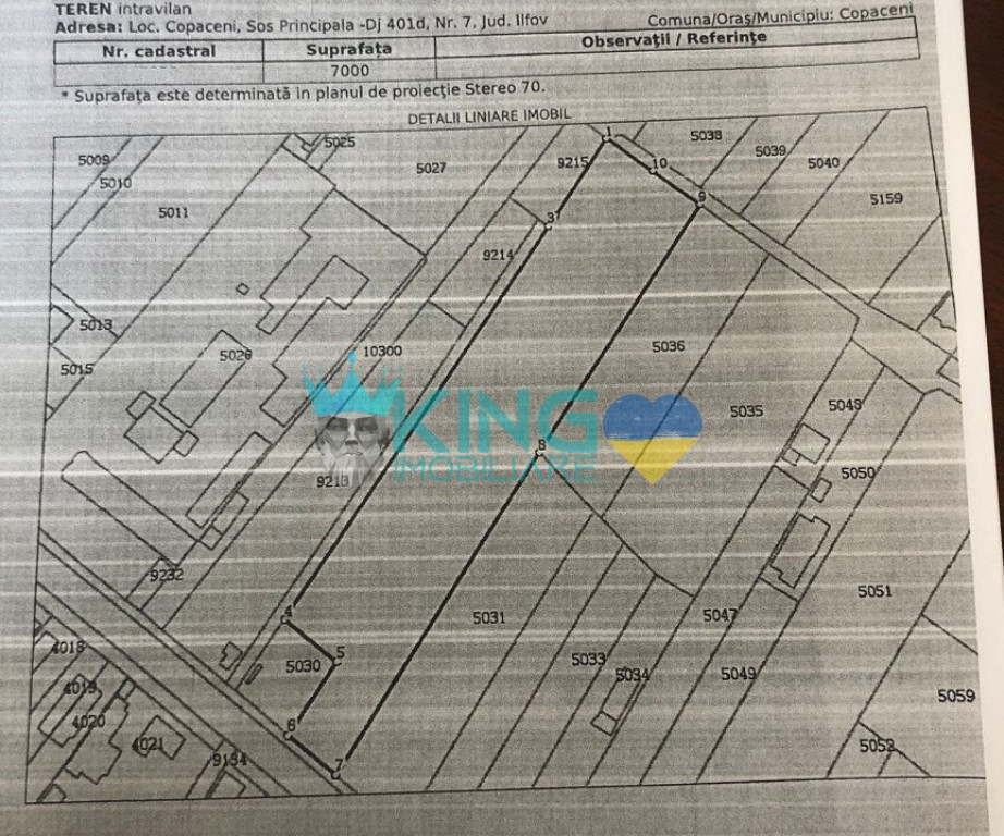 Teren 7000mp|Deschidere 45ml | Copaceni