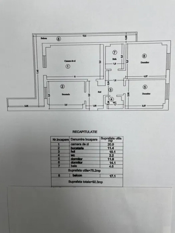 Alexandru - 3 camere, etaj 1, 92mp, bloc din 1985