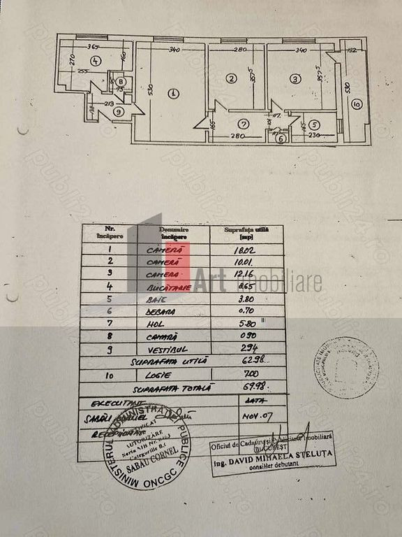 Vânzare apartament 3 camere centrală Brâncoveanu - Tur...