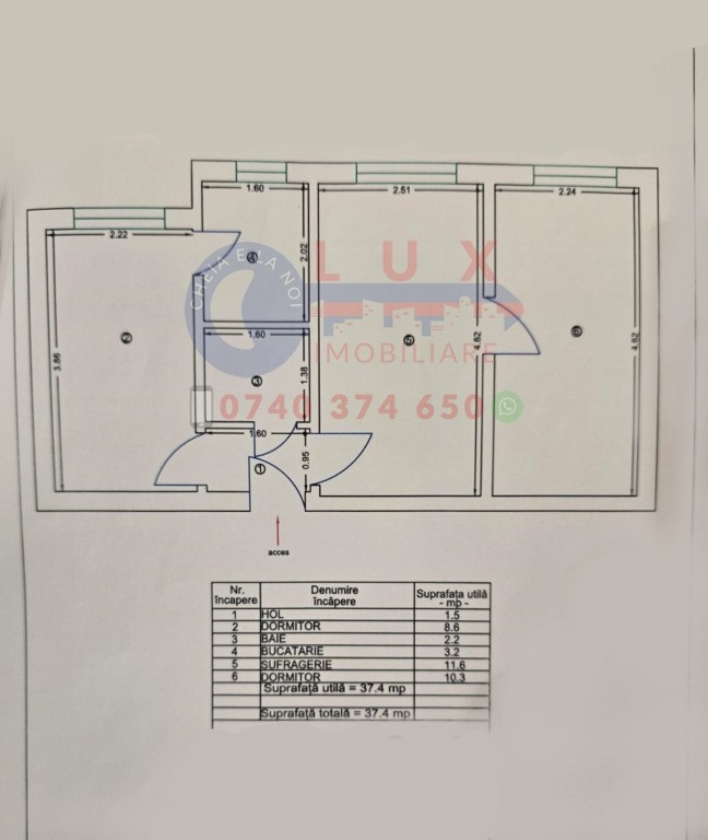 ID 3581 APARTAMENT CU 3 CAMERE LA PRET DE GARSONIERA