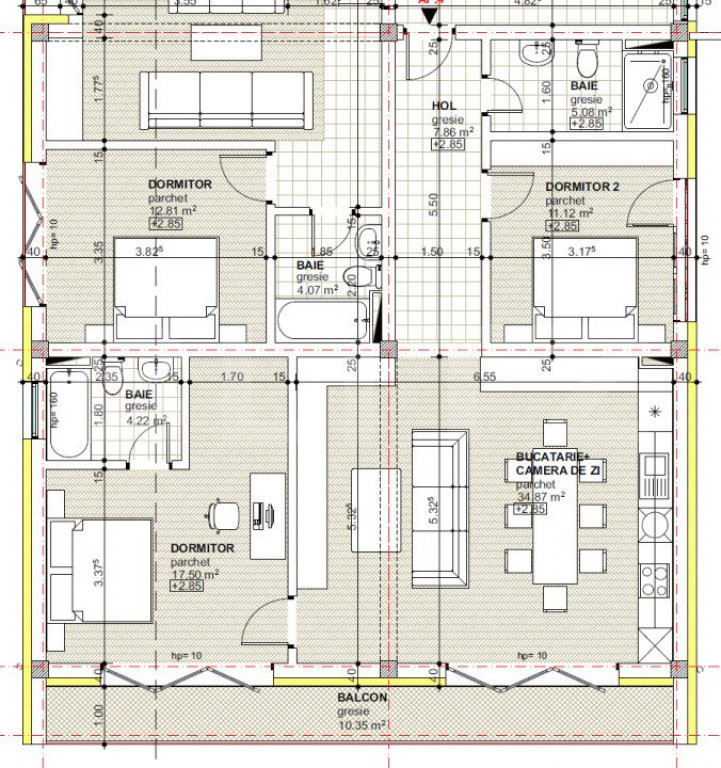 Apartament de 3 camere, 80mp utili, in bloc nou, zona Libert