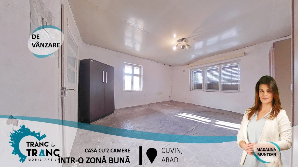 Casă cu 2 camere într-o zonă bună, în Cuvin(ID:29344)