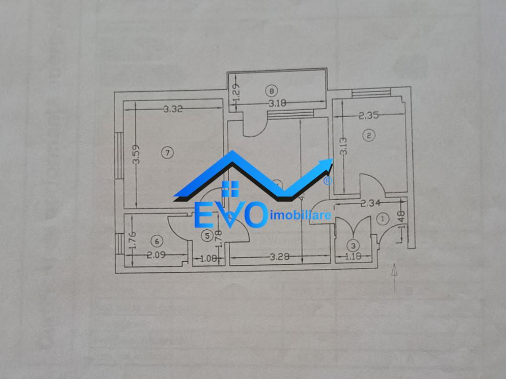 Apartament cu 2 camere, semidecomandat, zona Liceului Dimitr