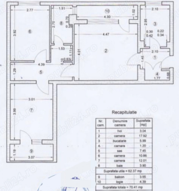 Apartament 3 camere semidecomandat, 8/10, Drumul Taberei, Va