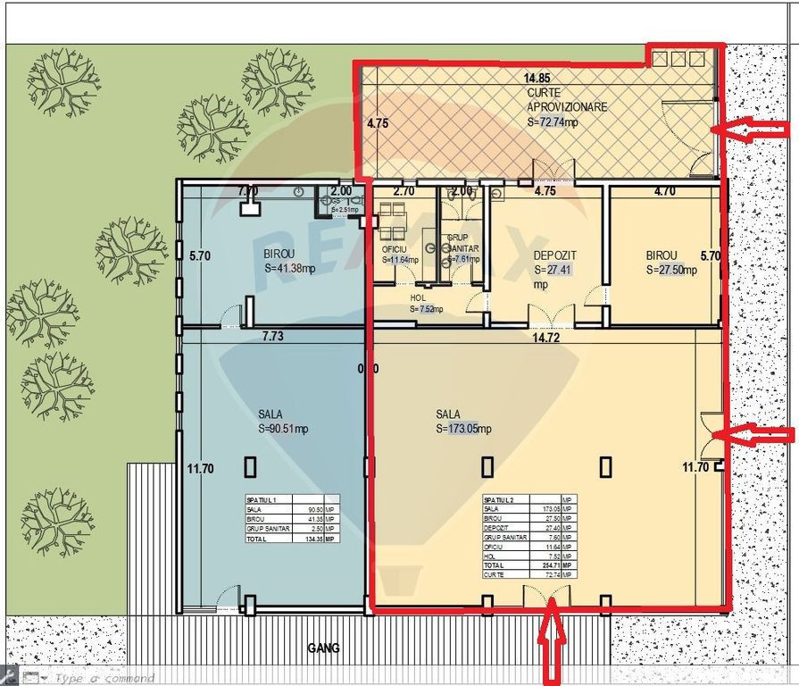 Spatiu comercial 255 mp, zona Tudor Vladimirescu