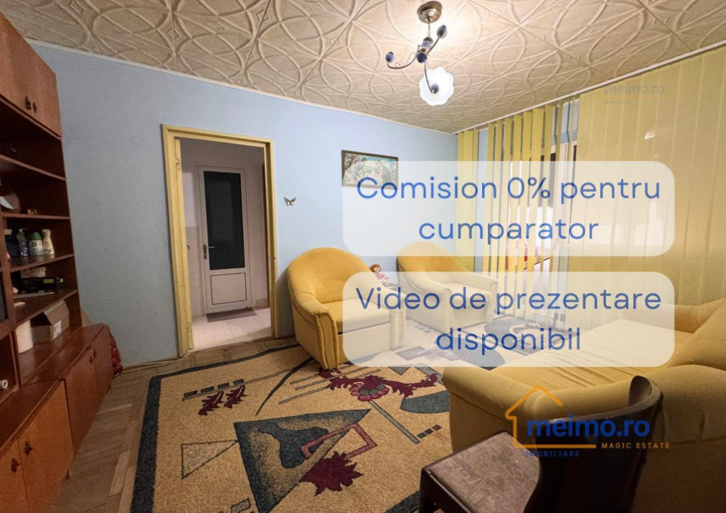 Apartament cu trei camere langa Liceul Spiru Haret, 50mp