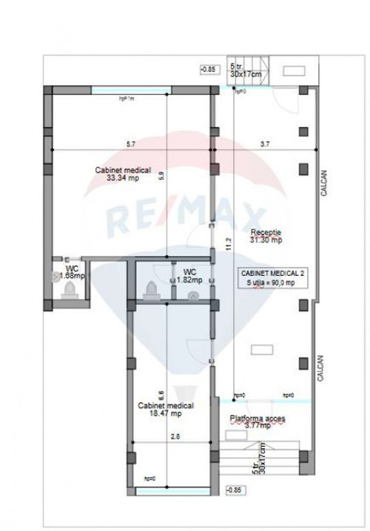 Spațiu comercial de 90mp de vânzare în zona Central