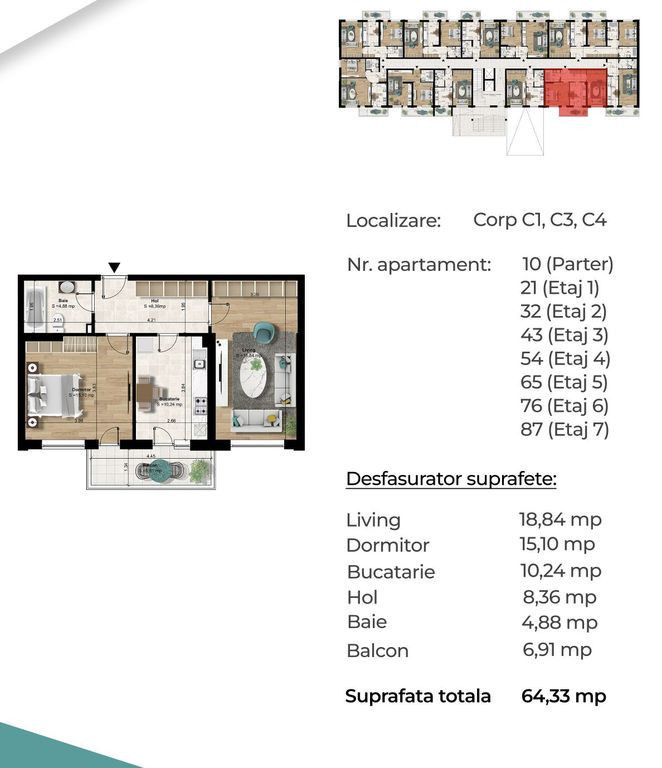 DECOMANDAT 2cam spatios